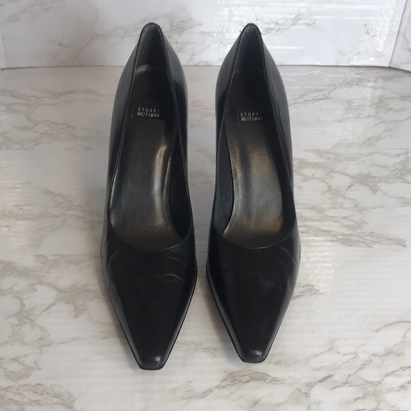 Stuart Weitzman Patent Leather Stiletto black Pumps size 9 AA - Picture 3 of 12